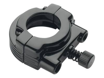Throttle Clamp Set Black 1" Single Cable