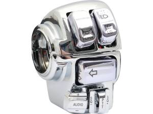 96-up Backlit Hand Control Switch and Housing Kit With Audio and Cruise Control Chrome