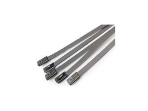 Custom Stainless Exhaust Wrap Locking Ties Length: 14" / Pack of 4