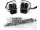 Chrome Handlebar Switch Housing Kit with Switches With Black Switches