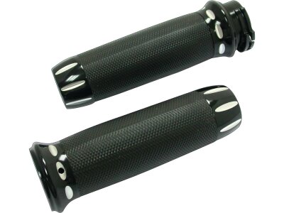 Panorama Grips Black Raw Cut 1" Throttle Cables