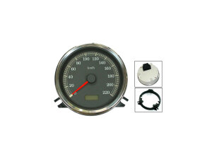 OE-Style Speedometer Scale: 220 km/h; Scale Color: black Black 114.3 mm