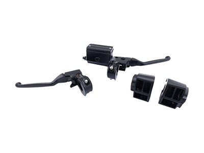 82-95 Early Style Handle Bar Control Kit Black 11/16" Dual Disc