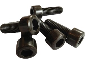 Cult-Werk, Triple Tree Bolts, Set Of Five, Black Triple Tree Screw Set