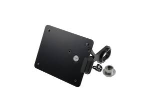 Sidemount License Plate Bracket Kit France 210 x 130 mm Black Powder Coated