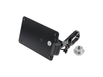 Sidemount License Plate Bracket Kit France 210 x 130 mm Black Powder Coated
