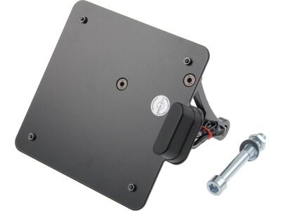 Sidemount License Plate Bracket Kit Germany 180 x 200 mm Black Powder Coated