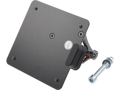 Sidemount License Plate Bracket Kit Italy 170 x 170 mm Black Powder Coated