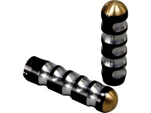 Neo-Fusion Grips Black Anodized 1" Throttle Cables