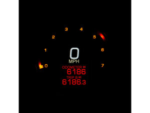 4 1/2" MLX-2000 Series Speedometer/Tachometer Scale: 250 mph; 250 km/h; Scale Color: black Aluminium 114.3 mm