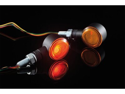 D-Light SOL LED Turn Signal/Taillight/Brake Light Flat Black Orange LED