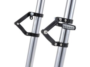 Adjustable CNC Headlight Braket 41mm Fork Mount Black Anodized