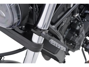 Turn Signal Fork Clamp Set 49mm Fork Mount Black