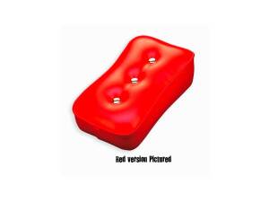 EZ Deluxe Suction Pillion Pad With chrome buttons White