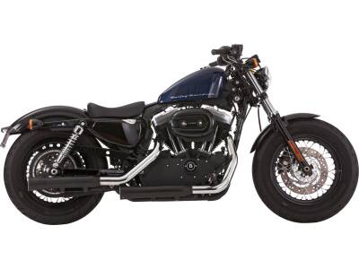 Double Groove Slip-On Mufflers Black Satin