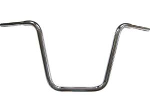 400 Fat Ape Hanger Handlebar with 1 1/4" Clamp Diameter Dimpled 5-Hole Chrome 1 1/4" Throttle Cables