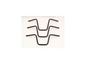 250 Narrow Ape Hanger Handlebar Dimpled 3-Hole Black Powder Coated 1" Throttle Cables