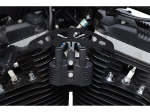 Coil and Key Switch Relocation Kit, XL 07-13, Powder Coated, Black Coil And Key Switch Relocation Kit Black Powder Coated