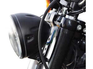 Small Headlight Relocation Bracket Black Powder Coated