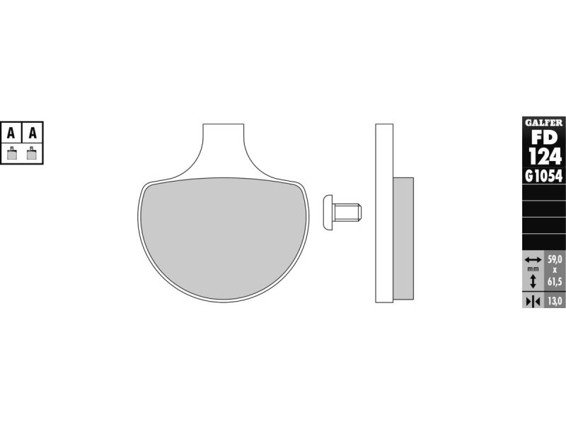 Semi Metallic Compound G1054 Brake Pad Organic Front