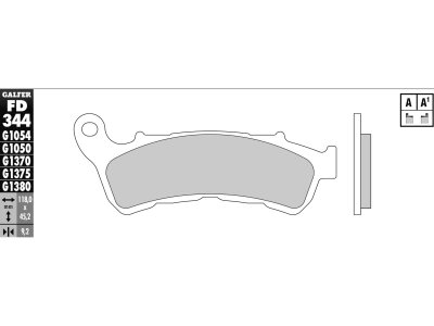 Semi Metallic Compound G1054 Brake Pad Organic Front