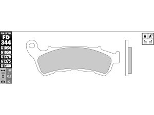 Semi Metallic Compound G1054 Brake Pad Organic Front