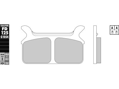 Semi Metallic Compound G1054 Brake Pad Organic Rear