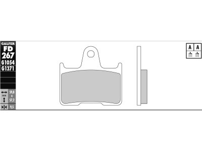 Sintered G1371 Brake Pads Sinter Rear