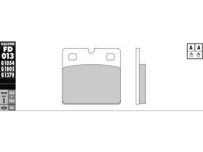 Semi Metallic Compound G1054 Brake Pad Organic Rear