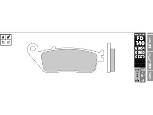 Semi Metallic Compound G1054 Brake Pad Organic Rear