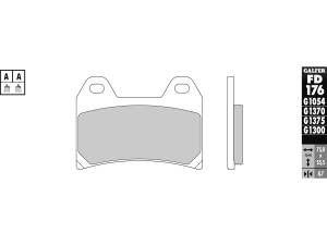 Semi Metallic Compound G1054 Brake Pad Organic Front