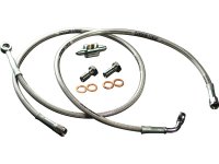 OEM Style Brake Line Kit Stainless Steel Clear Coated...