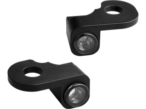 NANO Series LED Turn Signals Black Anodized Smoke LED