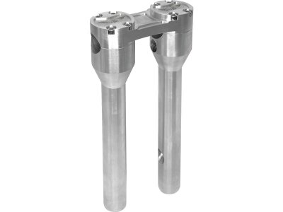 10" Clubstyle Straight Risers With Silver Clamp Silver 1 1/4"
