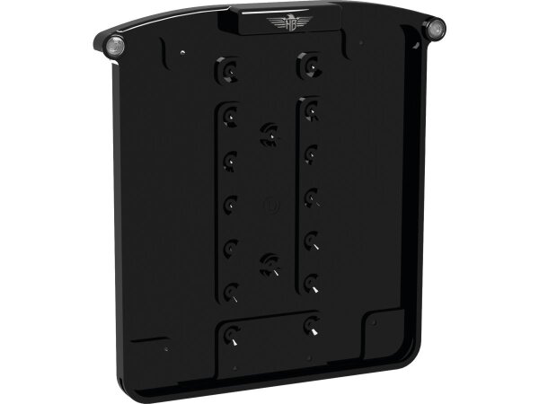 ALL-IN-ONE NANO License Plate Base Plate 3 in 1 and License Plate Light, German Size 200x220mm Black Anodized