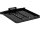 ALL-IN-ONE NANO License Plate Base Plate 3 in 1 and License Plate Light, Swiss Size Black Anodized