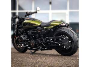 Side Mount License Plate Kit German specification 220x200mm Black Anodized