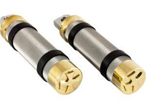 Retro footrest,Iron Cross Foot Pegs Brass Polished
