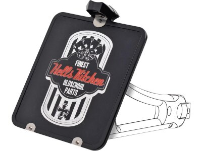 Nook License Plate Base Plate Germany 200x180mm, Including License Plate Light Black