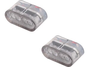 Little Star-MX1 PRO Modul Turn Signal/Position Light Height(mm): 8,5 , Width(mm): 20 , Depth(mm): 10, Approved for front, vertical and horizontal installation Tinted LED