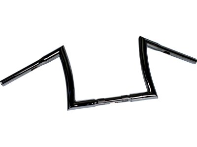 10 Bad Ape Hanger Handlebar Non-Dimpled 3-Hole Black Powder Coated 1 1/4" Throttle By Wire Throttle Cables