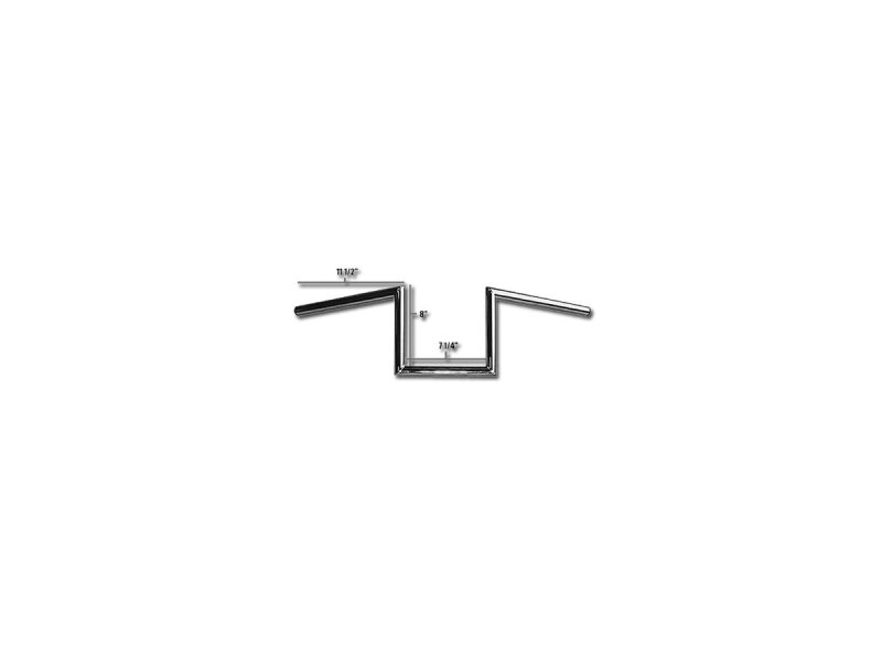 60s Wide Style 8 Handlebar Dimpled Chrome 1" Throttle Cables