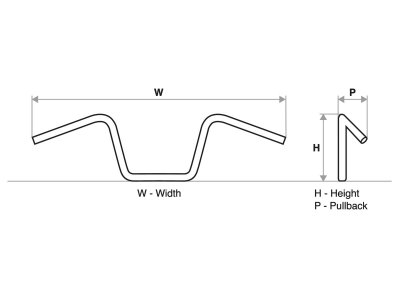 60s Wide Style 8 Handlebar Dimpled Chrome 1" Throttle Cables