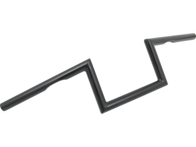 60s Wide Style 6 Handlebar Dimpled Black Powder Coated 1" Throttle Cables