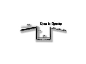 60s Wide Style 8 Handlebar Dimpled Black Powder Coated 1" Throttle Cables