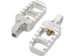 Stubby Serrated Adjustable Foot Pegs Stubby Version Chrome
