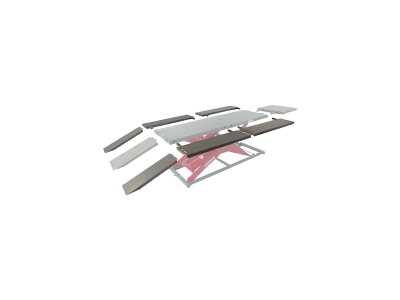 Long Side Panel Ramps for MC625 Heavy Duty Air Lift Width x Length (mm): 265 x 1195 Gray