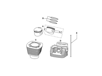 Piston Rings for Rev Tech Gen.4 Engines Bore 4,130" (104,902 mm ) +.005 mm 1884 ccm (115 cui)