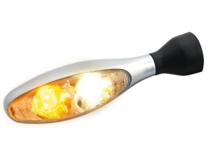 Micro 1000 PL LED Turn Signal/Position Light Chrome Satin...