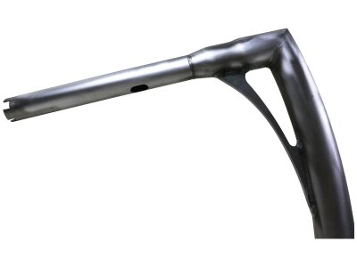 280 Medium Flow Bar Super Fat Handlebar for M8 Softail with 1 1/4" Clamp Diameter 3-Hole Raw 1,4" Throttle By Wire